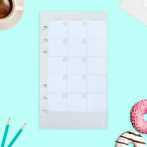 Hojas de Relleno para Agenda A6 - MES