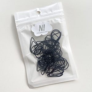 30 Clips Metálicos en forma de Gota - Negro