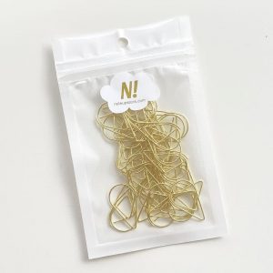 30 Clips Metálicos en forma de Gota - Dorado