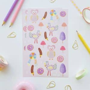 2 Hojas de Stickers - Guate en Rosado