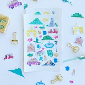 Set de 2 hojas de stickers - Íconos de Guate