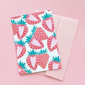 Tarjeta con Sobre - Fresas