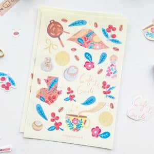 2 Hojas de Stickers - Café de Guate