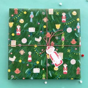 Papel de Regalo Árbol de Navidad - Set de 6 pliegos