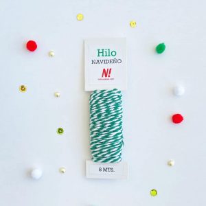 Hilo Navideño - Verde y Blanco - 8 mts
