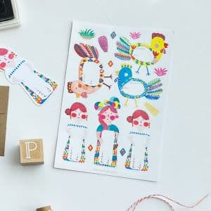 Set de 2 Hojas de Stickers Chapinas (Para, De)