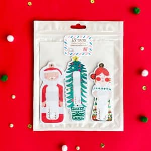 Set de 18 Tags - Santa, Árbol y Muñeca