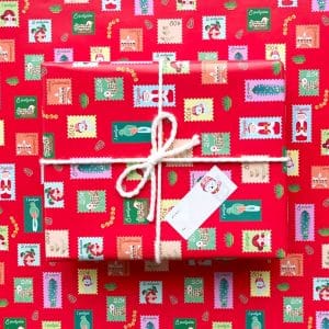 Papel de Regalo Sellos Postales – Set de 6 pliegos 19×28″