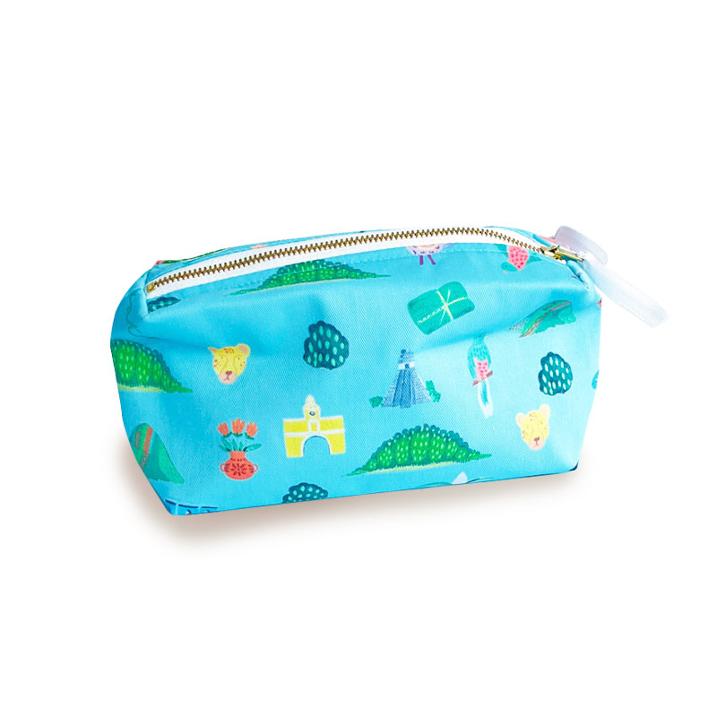 Estuche Cosmetiquera Celeste de Tela
