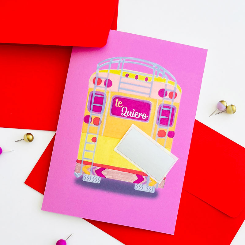 Tarjeta Camioneta con Raspable